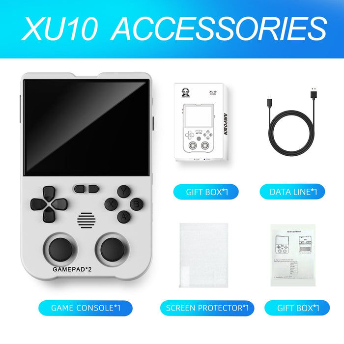 Xu10 Handheld Game Console 3.5-Inch Ips Screen Linux System Portable Video Arcade 128G