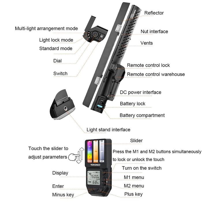 Yn360Iv 480 Leds Rgb App Controlled Photography Fill Light - Standard