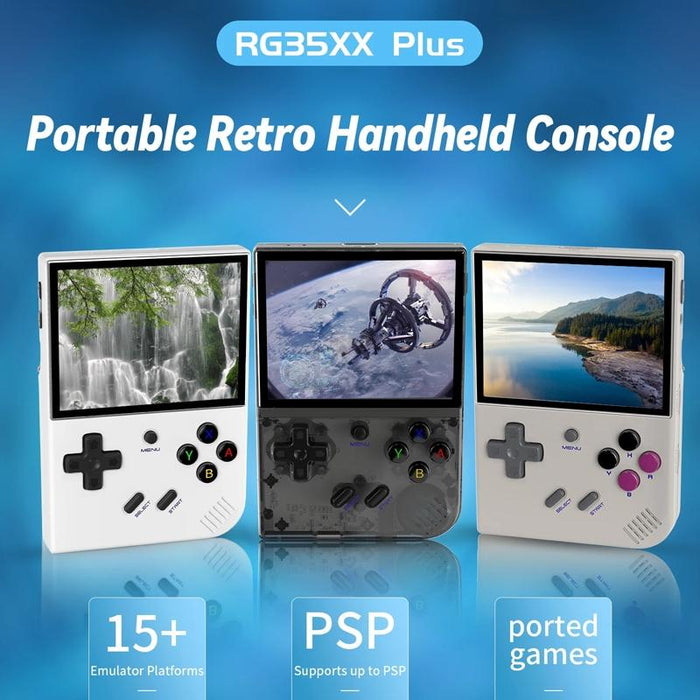 Rg35Xx Plus Handheld Game Console 3.5-Inch Ips Screen Support Hdmi Tv 64Gb & 128Gb