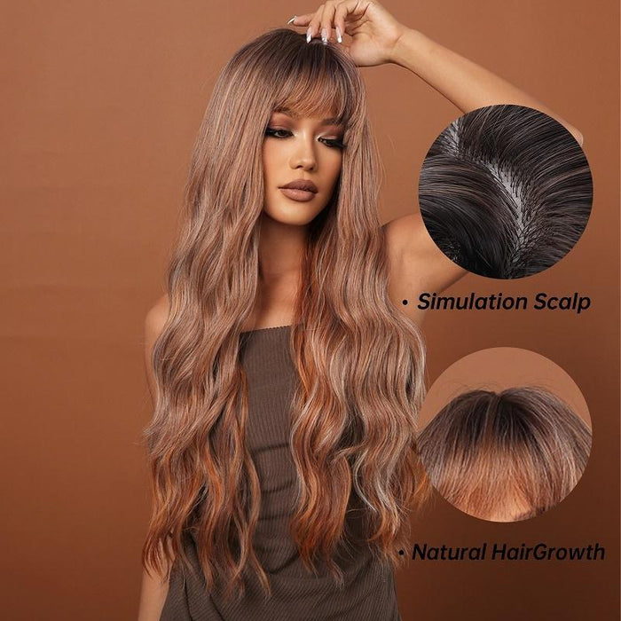 Gradient Fluffy Curly Wig Bangs Lc2059 1