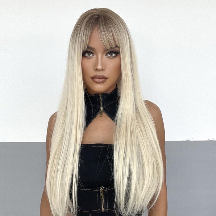 Long Straight Gradient Wig Bangs Colour Lc288 1