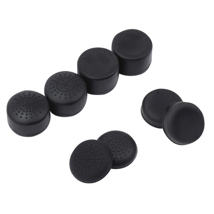 8Pcs /Set For Ps5 / Ps4 Silicone Joystick Cap Booster Cap Gamepad Rocker Protective Case Black