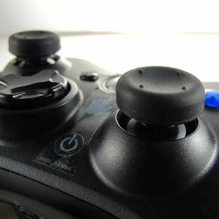 8Pcs /Set For Ps5 / Ps4 Silicone Joystick Cap Booster Cap Gamepad Rocker Protective Case Black