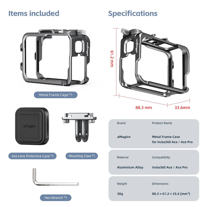 Insta360 Ace Pro/ace Amagisn Metal Rabbit Cage Protective