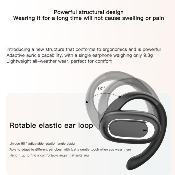 T35 Ows Adjustable Ear-Hook Call Noise Reduction Wireless Bluetooth 5.3 Earphones