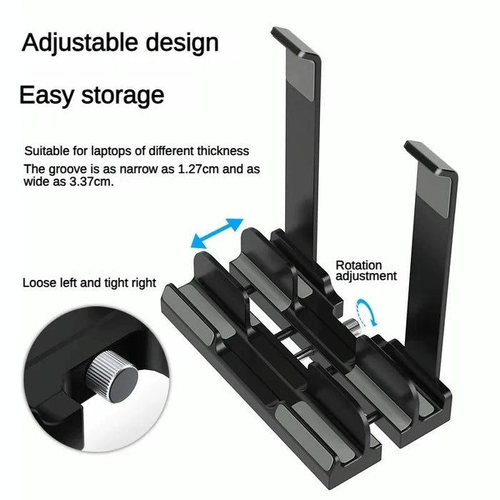 Dual-purpose Laptop Vertical Stand Storage Rack Desktop