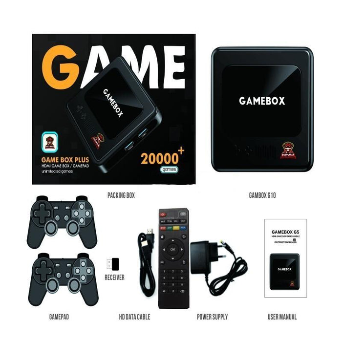 G10 Gamebox Tv Box Dual System Wireless Android 3D Home 4K Hd Game Console Support Ps1 / Psp - 128G 40 000 & Games Black