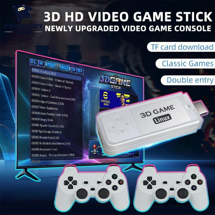 Y6 Handheld Game Console 2.4G Hd 4K Wireless Portable Linux Video Game Stick - 128G 10000 & Games