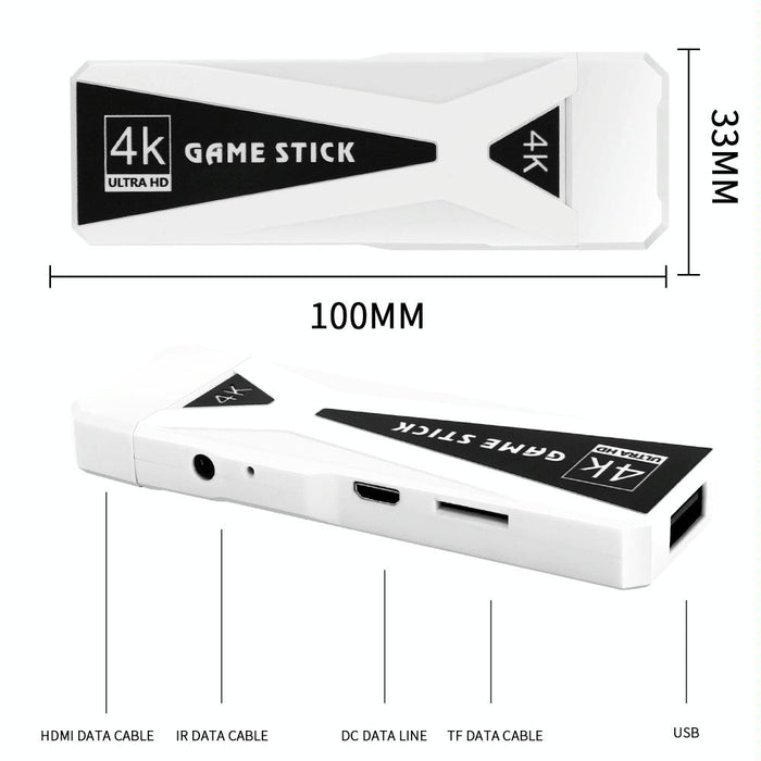 Gt68 3D Box Portable Game Console For Psp Tv Stick Retro Wireless Gamepad Small Packaging - 128G