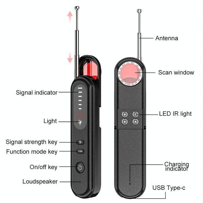 T01 Wireless Detector Camera Anti-Eavesdropping Positioning Gps Alarm