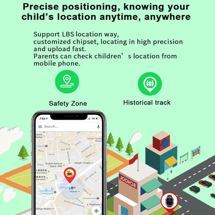 1.44 Inch 360-Degree Rotating Positioning Camera Smart Waterproof Children Calling Watch