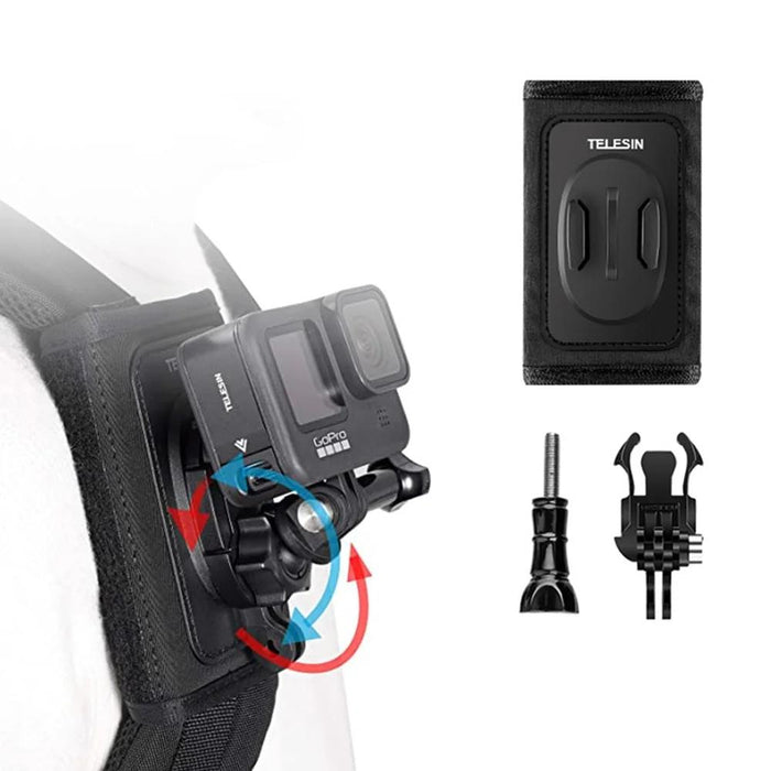 Backpack Shoulder Strap Bracket Mount For Gopro Hero