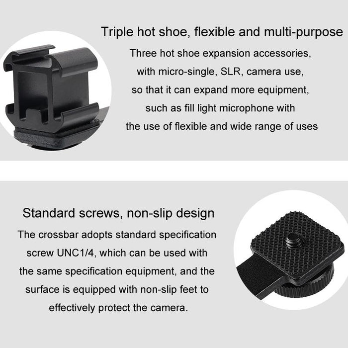 Multifunctional Aluminum Heating Shoe Base Flash Light Bracket Accessories 3 Hot Boots Bracket