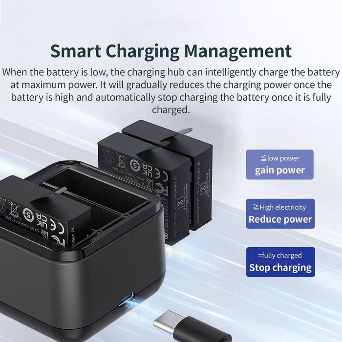 Magisn 3 Slot Battery Charger Charging Hub