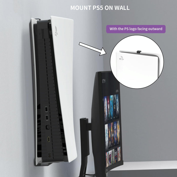 Jys-P5149 For Ps5 Wall Bracket Storage Hook Suit Game Console Storage Bracket