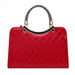 Leather Diamond Pattern Ladies Handbag With Hanging