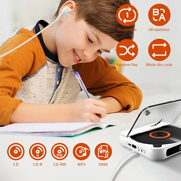Bluetooth Cd Player Rechargeable Touchscreen Headphone Small Music Walkman