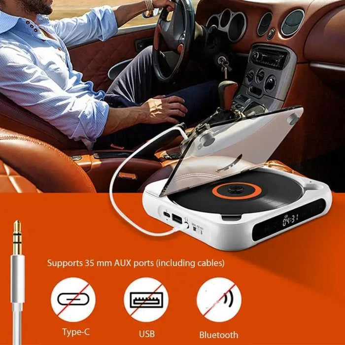 Bluetooth Cd Player Rechargeable Touchscreen Headphone Small Music Walkman