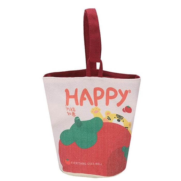 Painting Style Cartoon Handbag Outdoor Portable Cute Single