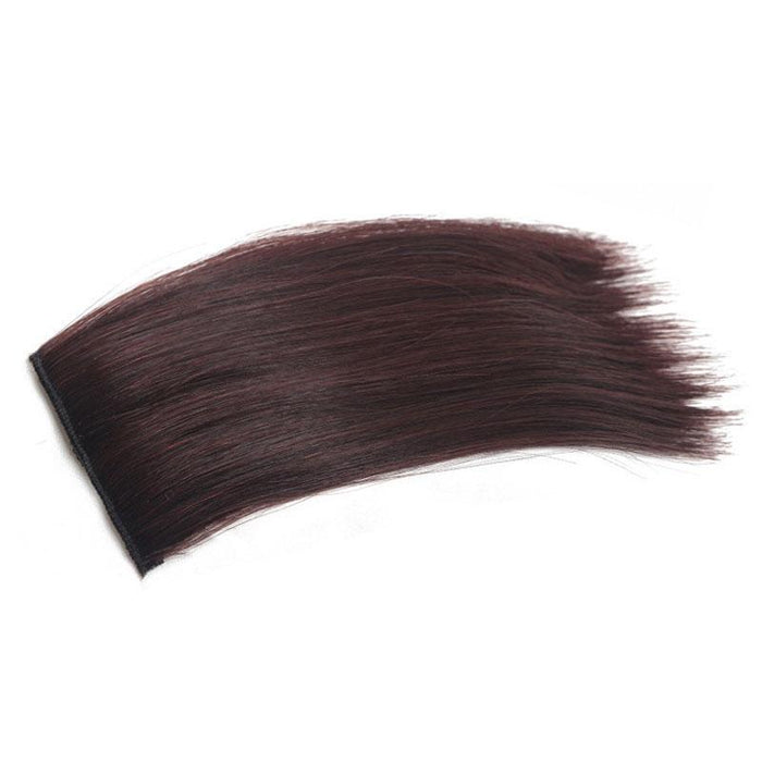 Dark Puffy Wig Extension For Hair Roots Invisible Pad 10Cm