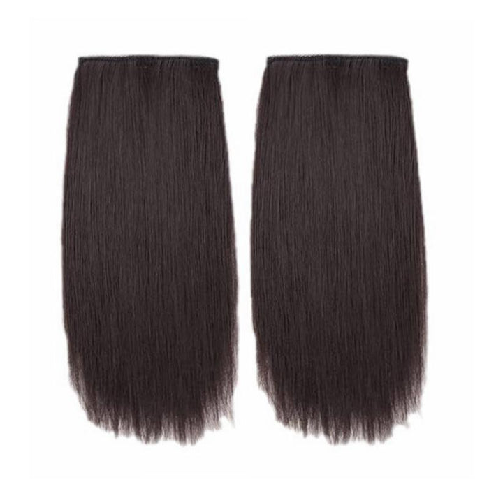 Dark Puffy Wig Extension For Hair Roots Invisible Pad 10Cm