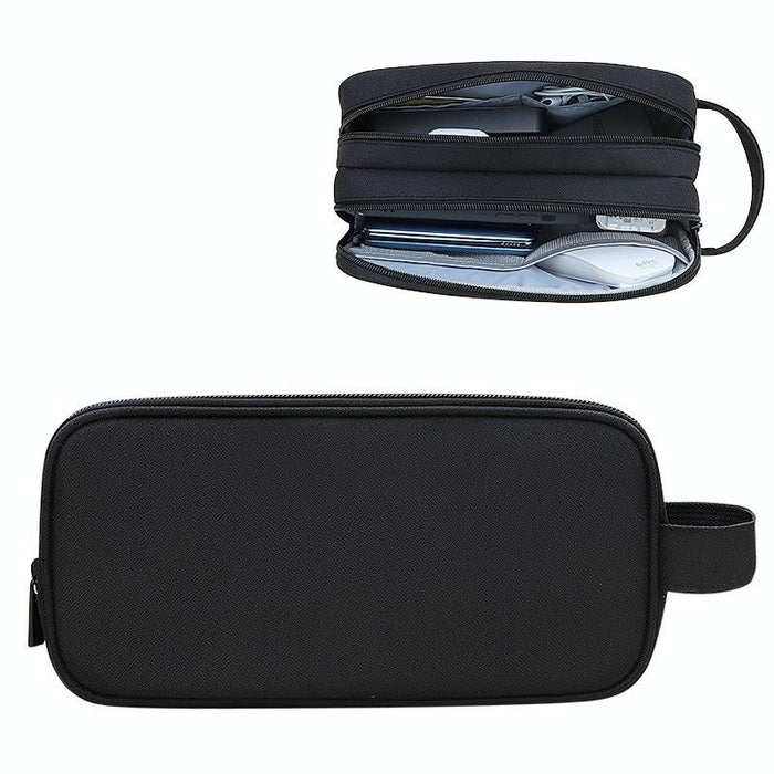 Sm09 Double-Layer Large Capacity Digital Accessories Storage Bag Colour - Black