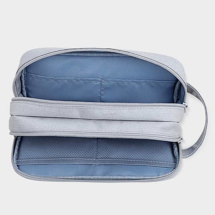 Sm09 Double-Layer Large Capacity Digital Accessories Storage Bag Colour - Black