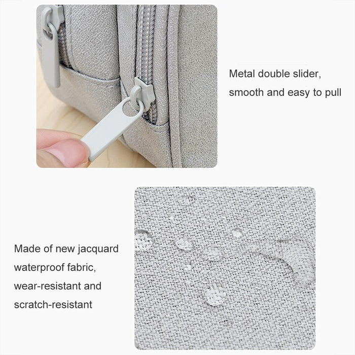 Sm09 Double-Layer Large Capacity Digital Accessories Storage Bag Colour - Black