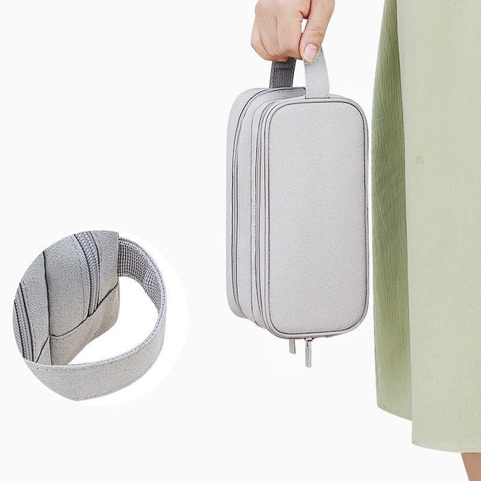 Sm09 Double-Layer Large Capacity Digital Accessories Storage Bag Colour - Black