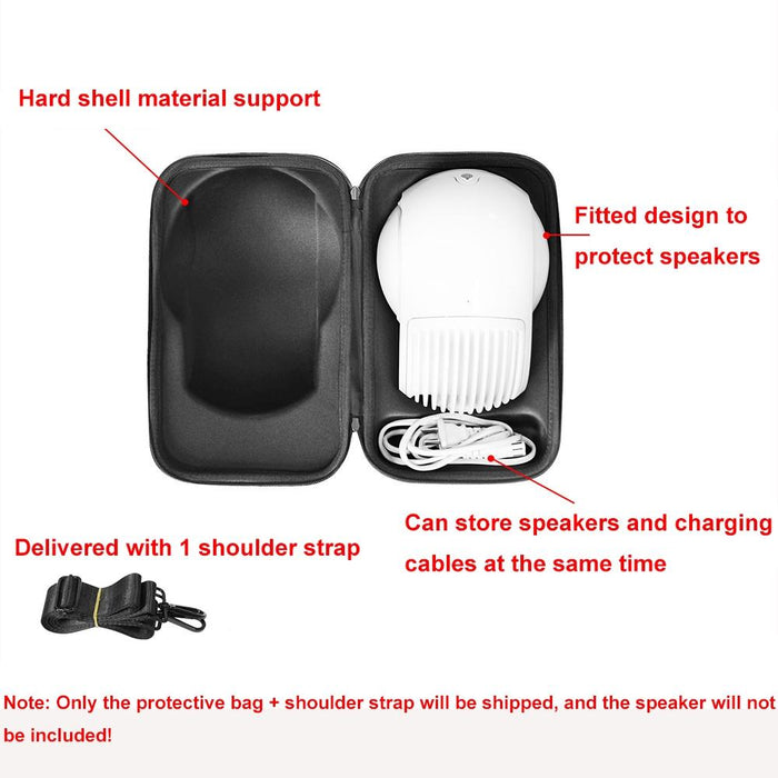 For Devialet Phantom Ii 95/98Db Bluetooth Speaker Shock-Absorbing And Anti-Fall Protective Bag Black