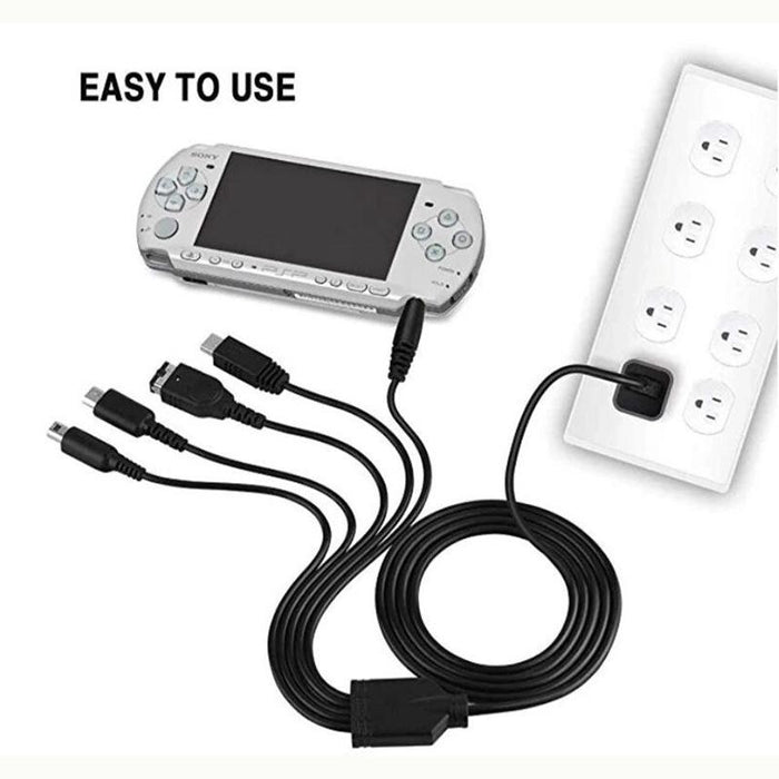 5 In 1 Usb Charger For Wii u 3ds Nds Psp