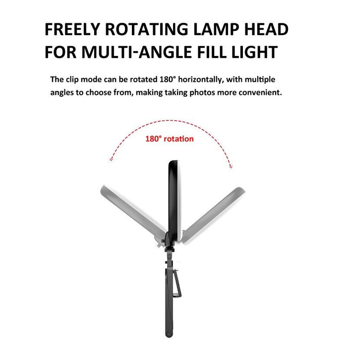 Desktop Ring Fill Light Video Conferencing Computer Fill Lamp With Multi-Function Bracket 3000-6500K