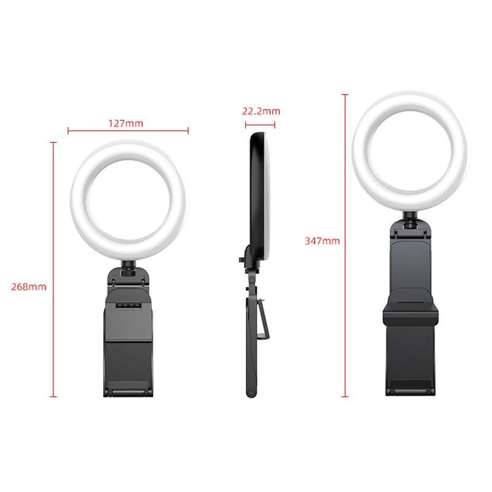 Desktop Ring Fill Light Video Conferencing Computer Fill Lamp With Multi-Function Bracket 3000-6500K