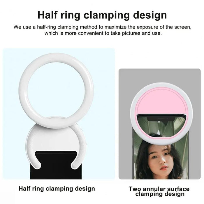 10Cm Mobile Phone Fill Light Half-Ring Clip Type Unblocked Screen Lamp