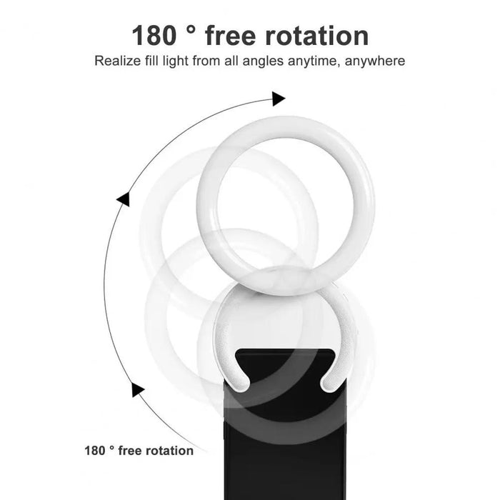 10Cm Mobile Phone Fill Light Half-Ring Clip Type Unblocked Screen Lamp