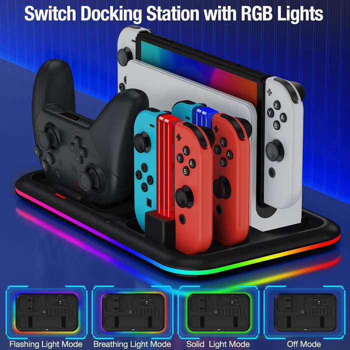 Switch Oled Charging Dock With Rgb Light