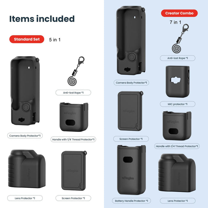 Dji Pocket 3 Amagisn Silicone Protection Case 5 In 1 Camera