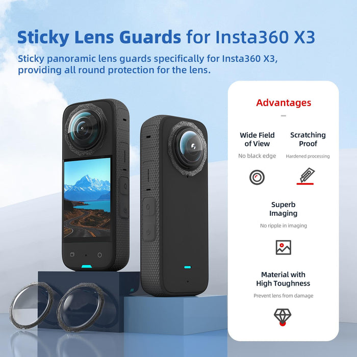 Insta360 X3 Amagisn 2 In 1 Paste Lens Guard Mobility Camera