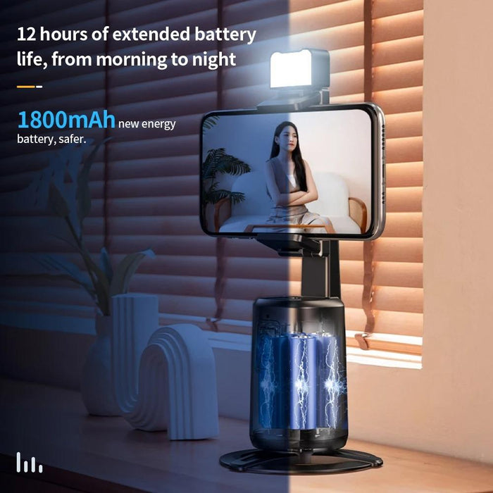 Auto Tracking Gimbal Stabilizer with Fill Light and Selfie