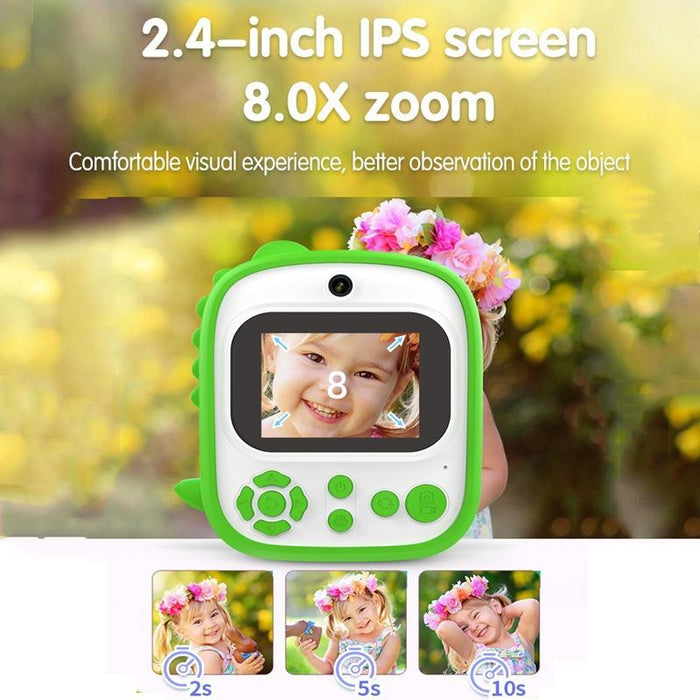 2.4 Inch 1080P Hd Instant Printing Camera Children Thermal Printer With 32G Tf Card