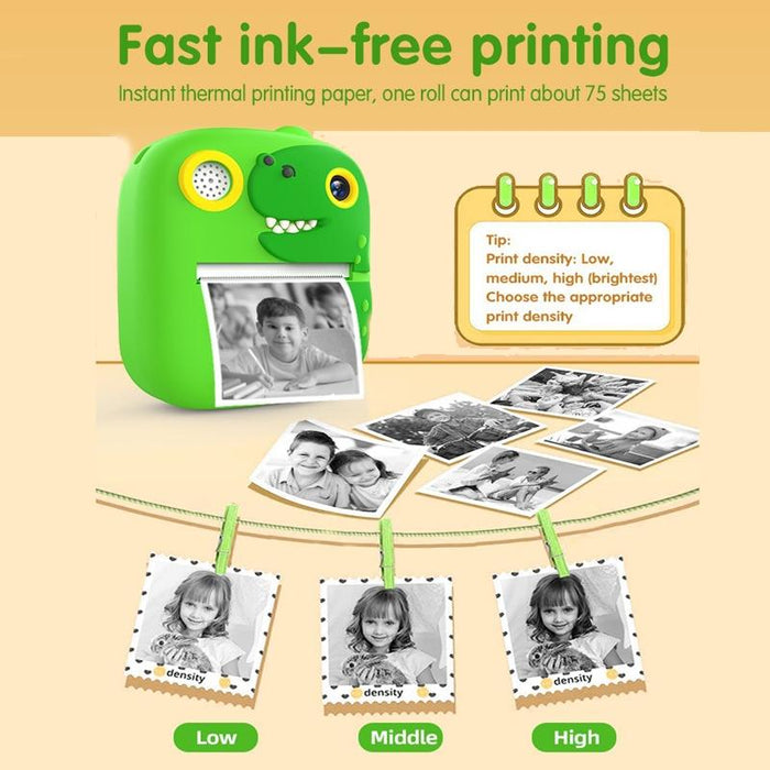 2.4 Inch 1080P Hd Instant Printing Camera Children Thermal Printer With 32G Tf Card