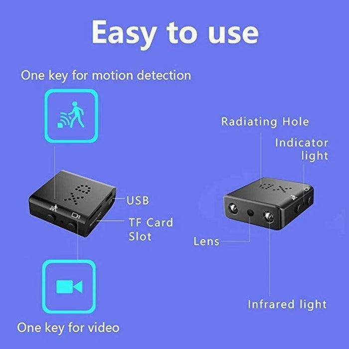 1080P Hd Video Smart Ir-Cut Infrared Night Vision Sports Camera Direct Version No Battery