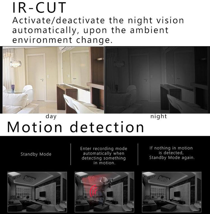 1080P Hd Video Smart Ir-Cut Infrared Night Vision Sports Camera Direct Version No Battery