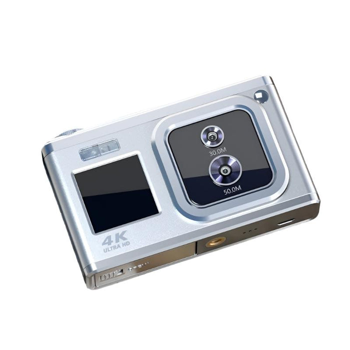4K Hd Optical Dual Lens Digital Camera 50Mp Dual Screen Selfie Camera No Memory
