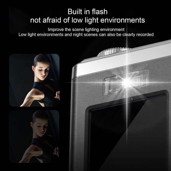 4K Hd Optical Dual Lens Digital Camera 50Mp Dual Screen Selfie Camera No Memory