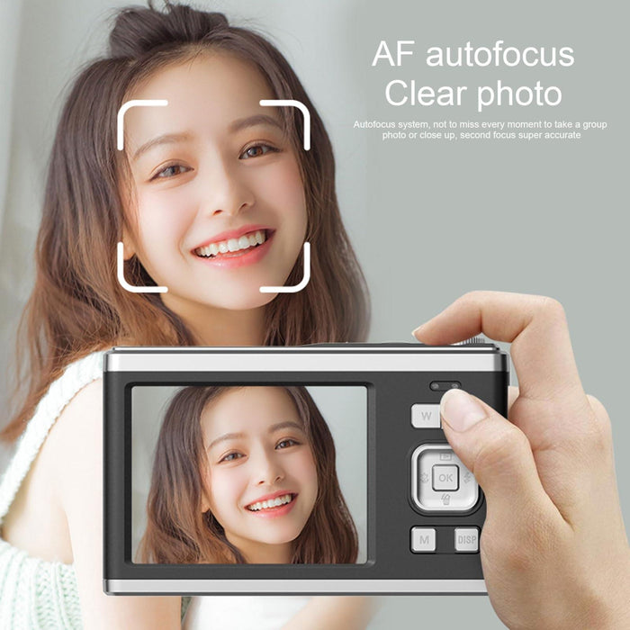 4K Hd Optical Dual Lens Digital Camera 50Mp Dual Screen Selfie Camera No Memory