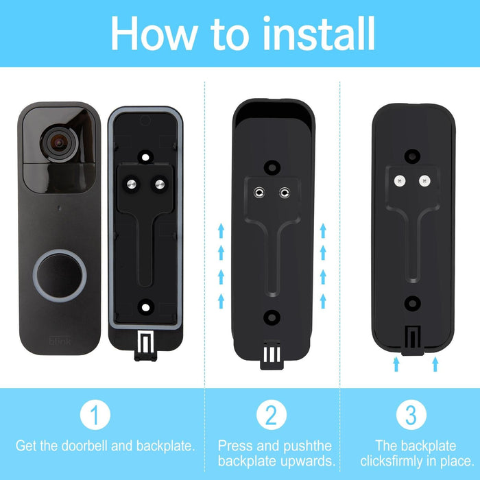 For Blink Doorbell Backplate Replacement Part Black