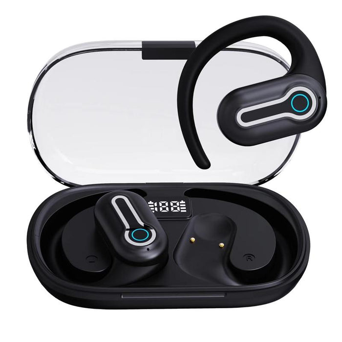 Ows Hanging Ear Stereo Bluetooth Earphones With Digital Charging Compartment