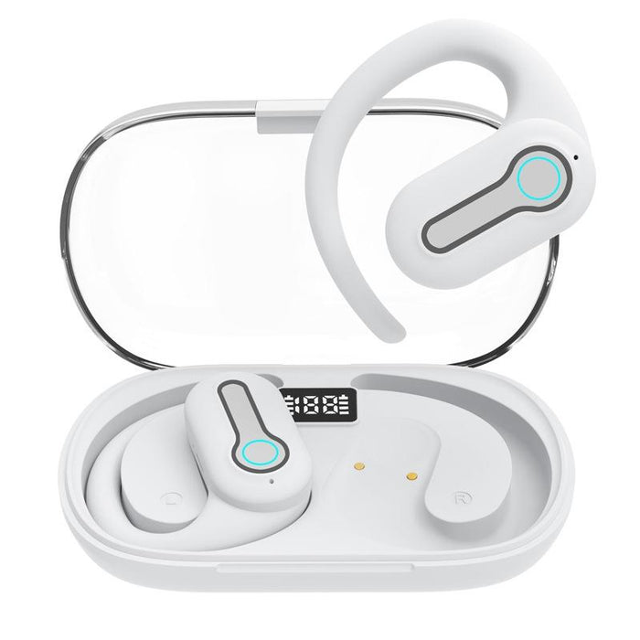 Ows Hanging Ear Stereo Bluetooth Earphones With Digital Charging Compartment