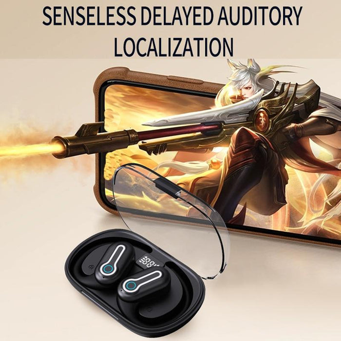 Ows Hanging Ear Stereo Bluetooth Earphones With Digital Charging Compartment